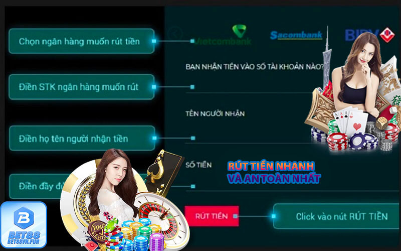 Hướng dẫn rút tiền bet88 trực tuyến an toàn